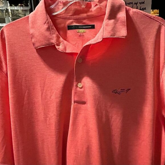 Greg Norman Play Dry Golf Polo Shirt Men's XL Coral Three Button Short Sleeve - Picture 12 of 12